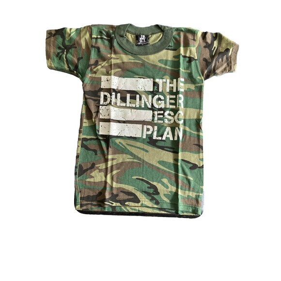 The Dillinger Escape Plan Band Tour T-Shirt Youth Medium Green Camouflage JR GI - Picture 1 of 2